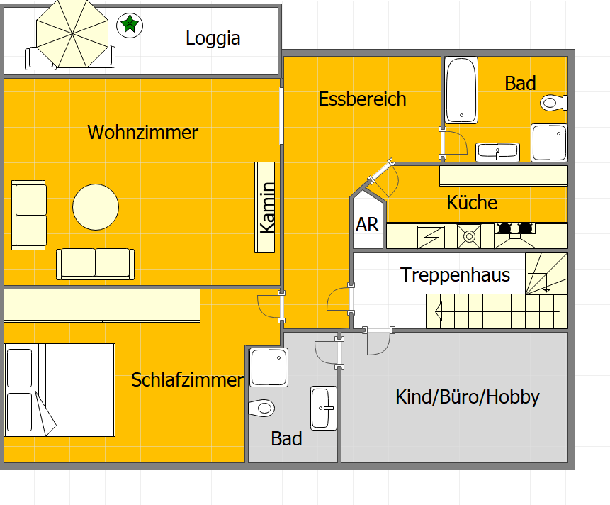 Grundrissm�glichkeit 1.png Dachgeschosswohnung Oberhausen