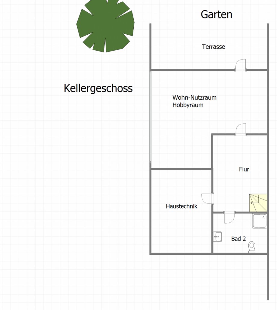 Kellergeschoss Doppelhaush�lfte Ratingen