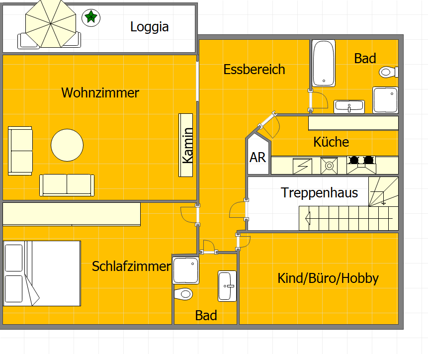 Grundrissm�glichkeit 2.png Dachgeschosswohnung Oberhausen