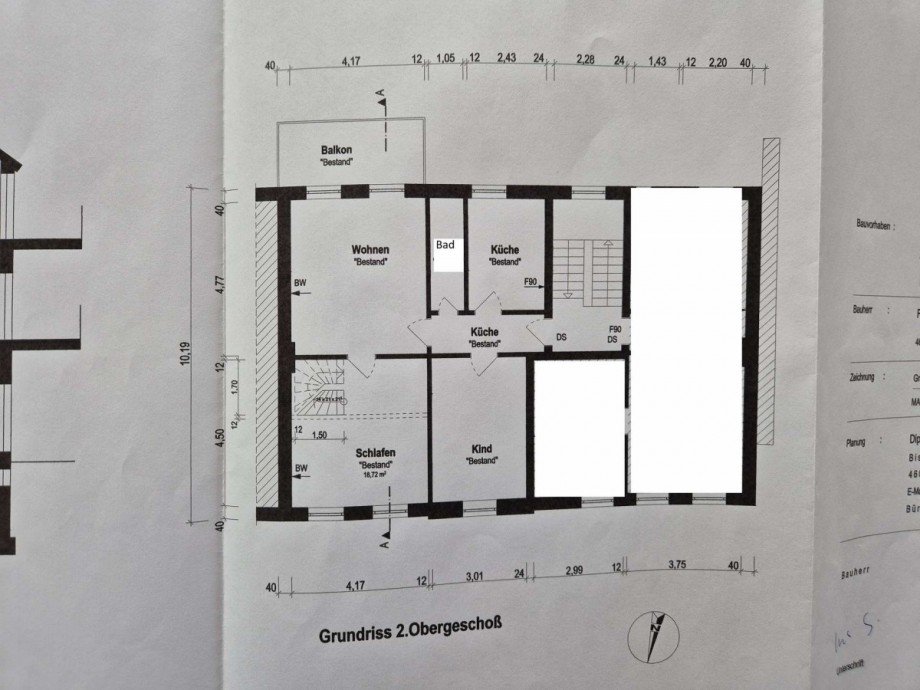 Grundriss DG aktuell 1 Maisonettewohnung Oberhausen