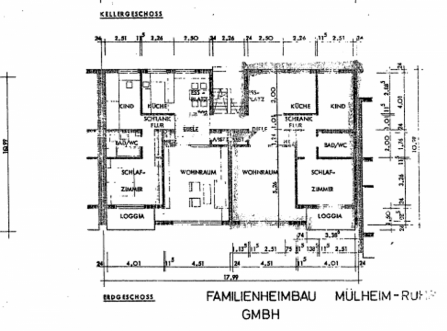 Grundriss EG Wohnung M�lheim an der Ruhr