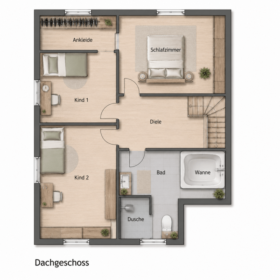 Dachgeschoss Einfamilienhaus Dinslaken